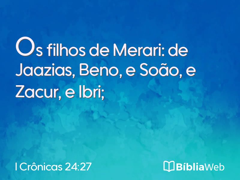 I Crônicas 24:27 em imagem para compartilhar