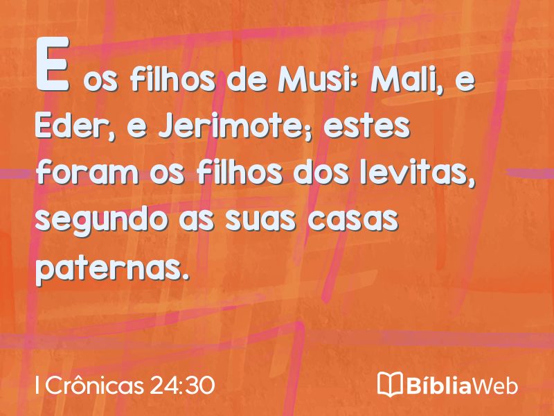 I Crônicas 24:30 em imagem para compartilhar