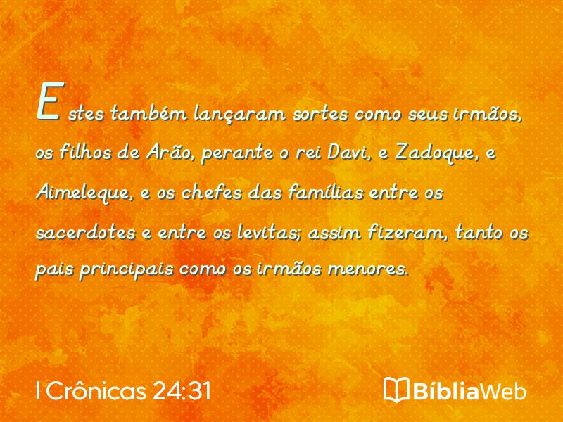 I Crônicas 24:31 em imagem para compartilhar