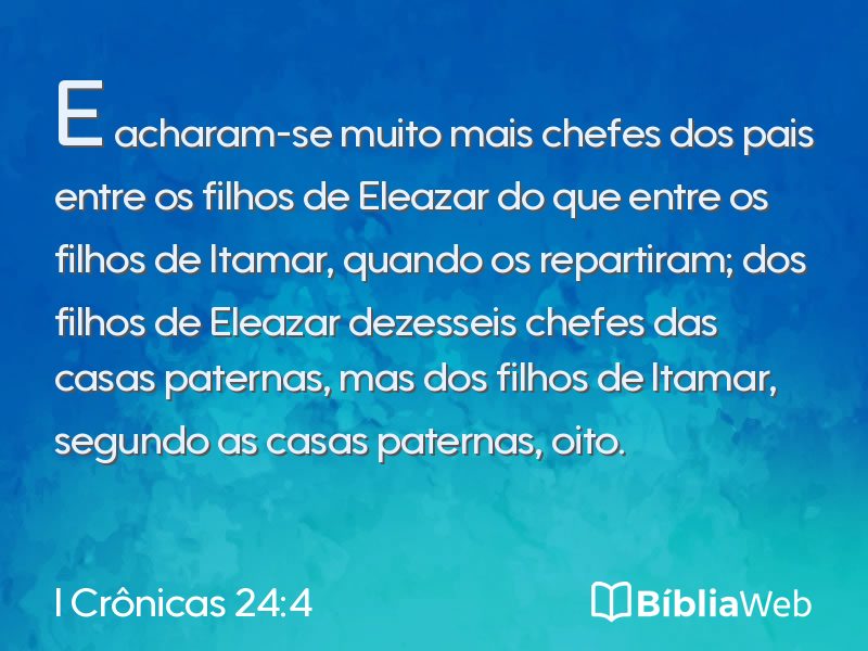 I Crônicas 24:4 em imagem para compartilhar