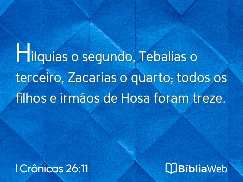 I Crônicas 26:11 em imagem para compartilhar