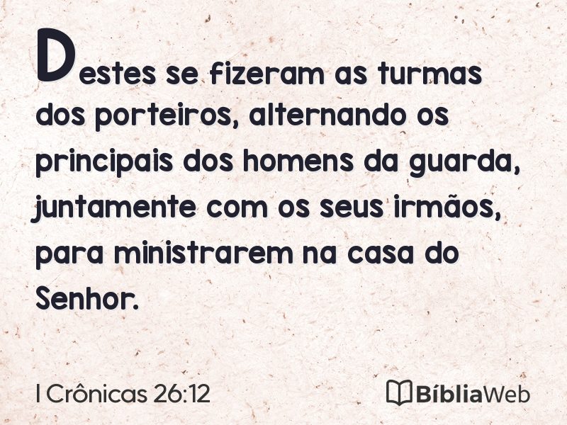 I Crônicas 26:12 em imagem para compartilhar