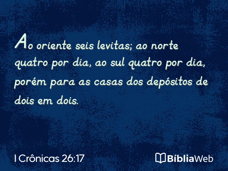 I Crônicas 26:17 em imagem para compartilhar