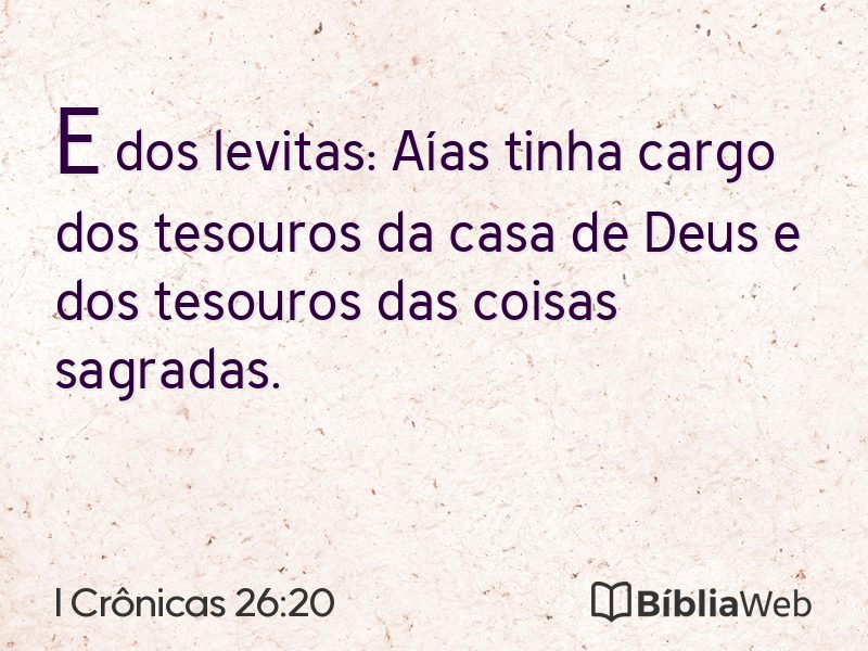 I Crônicas 26:20 em imagem para compartilhar