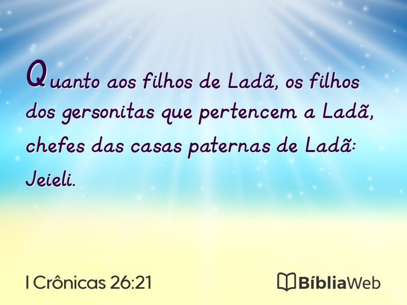 I Crônicas 26:21 em imagem para compartilhar