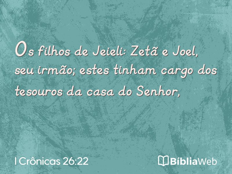 I Crônicas 26:22 em imagem para compartilhar