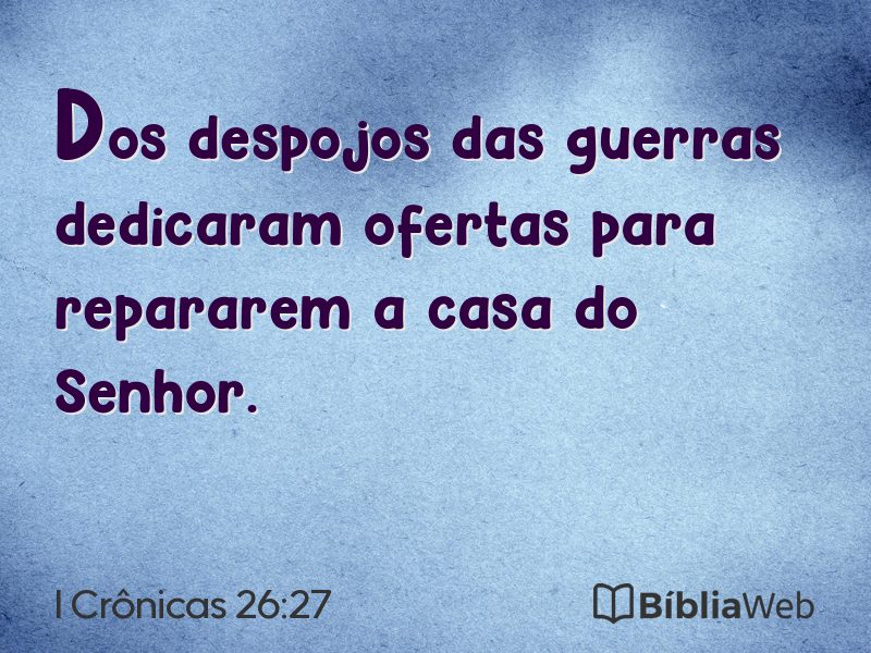 I Crônicas 26:27 em imagem para compartilhar