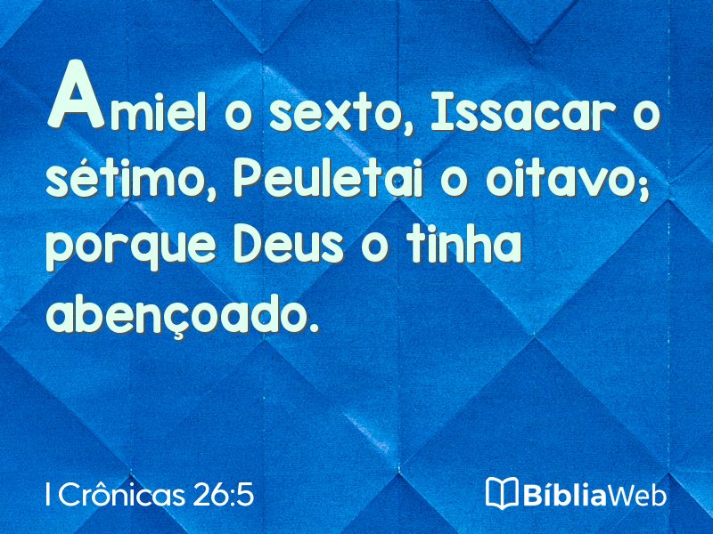 I Crônicas 26:5 em imagem para compartilhar