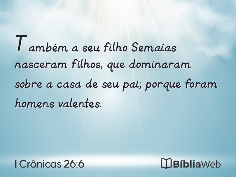 I Crônicas 26:6 em imagem para compartilhar