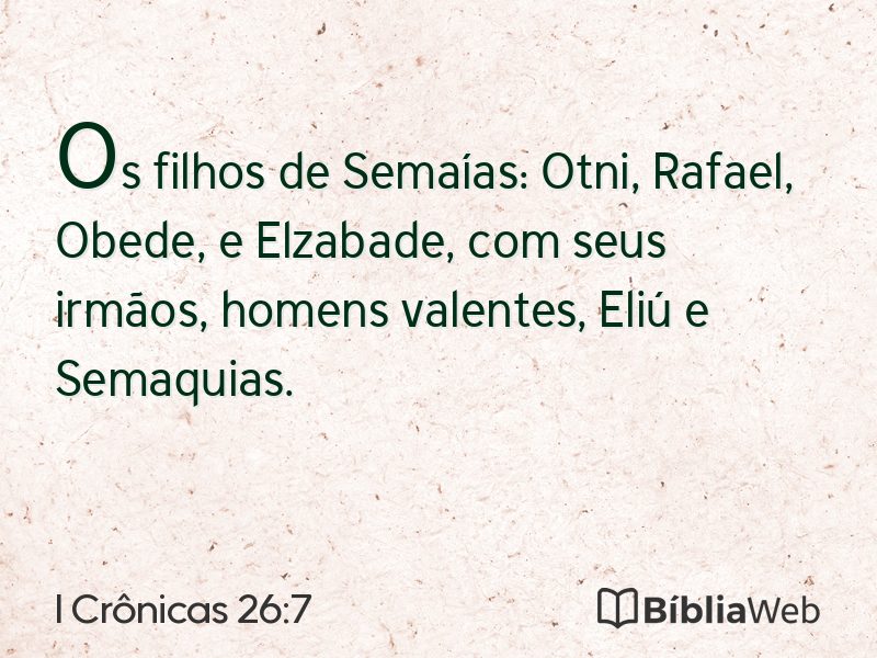 I Crônicas 26:7 em imagem para compartilhar