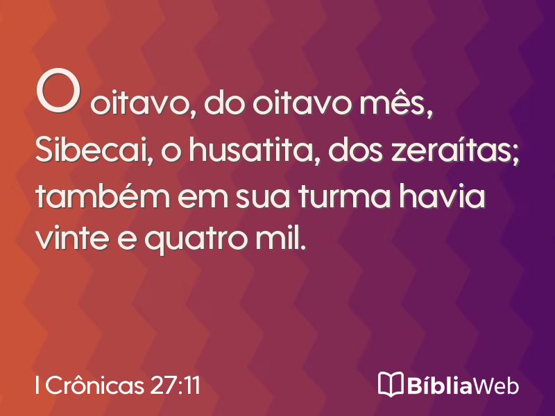 I Crônicas 27:11 em imagem para compartilhar