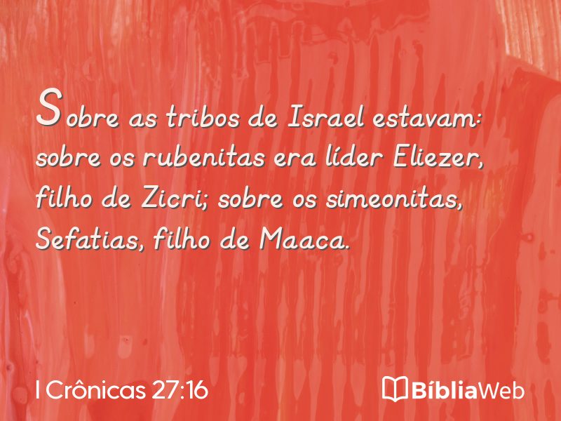 I Crônicas 27:16 em imagem para compartilhar