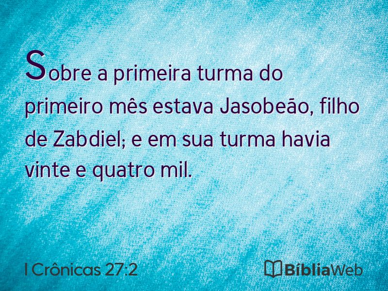 I Crônicas 27:2 em imagem para compartilhar