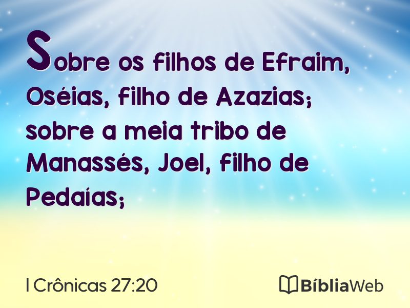 I Crônicas 27:20 em imagem para compartilhar
