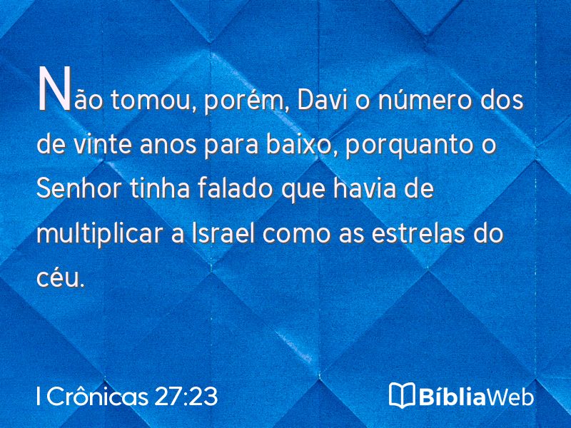 I Crônicas 27:23 em imagem para compartilhar