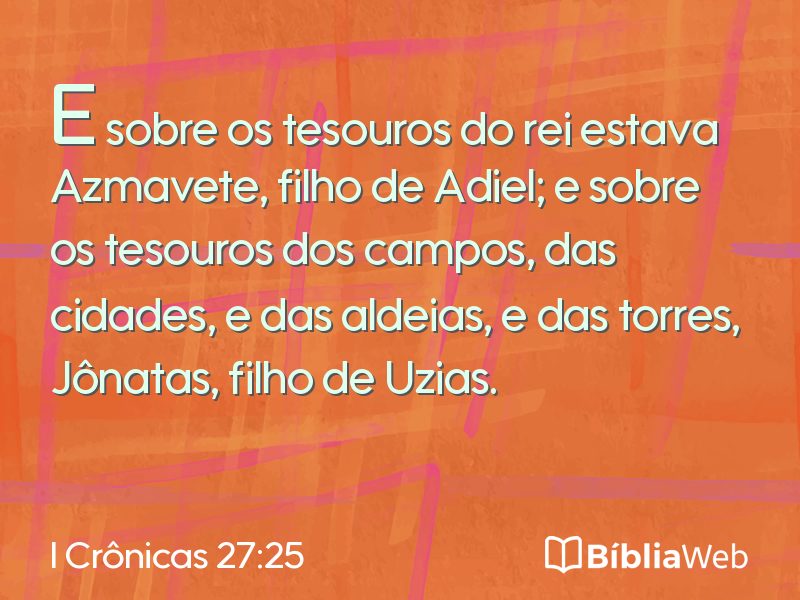 I Crônicas 27:25 em imagem para compartilhar