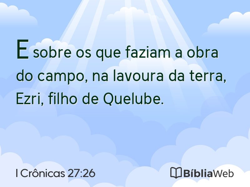 I Crônicas 27:26 em imagem para compartilhar