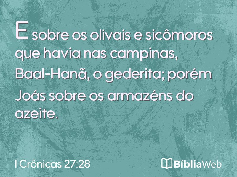 I Crônicas 27:28 em imagem para compartilhar