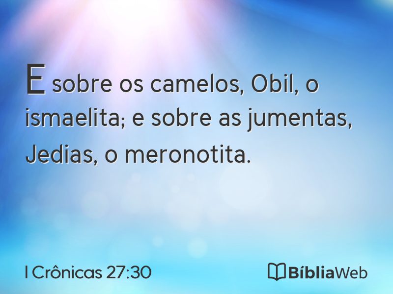 I Crônicas 27:30 em imagem para compartilhar