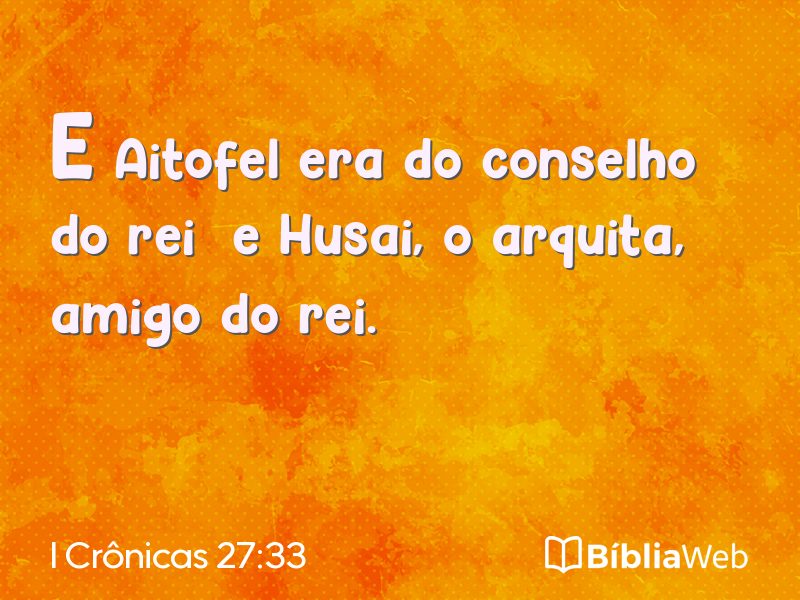 I Crônicas 27:33 em imagem para compartilhar