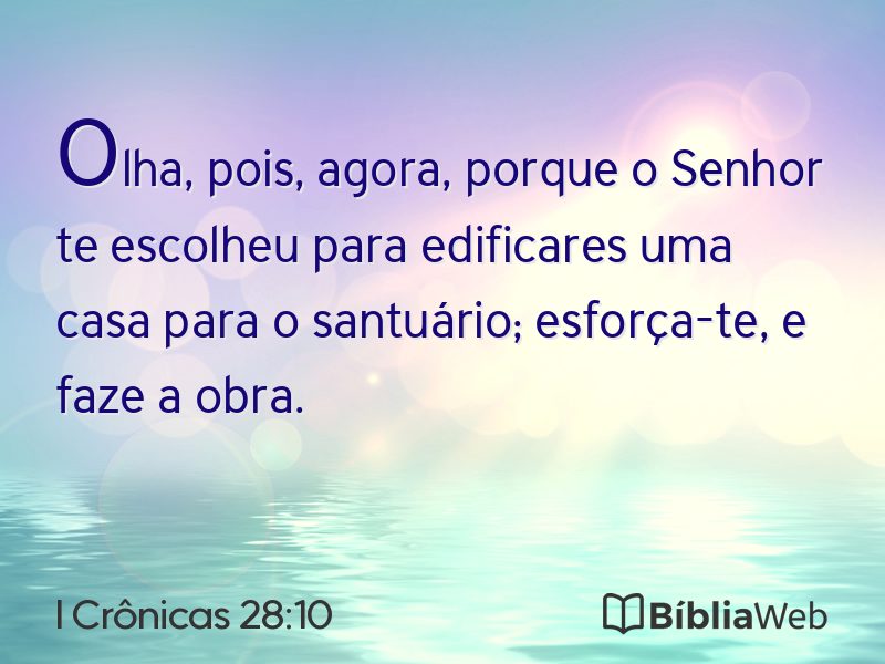 I Crônicas 28:10 em imagem para compartilhar