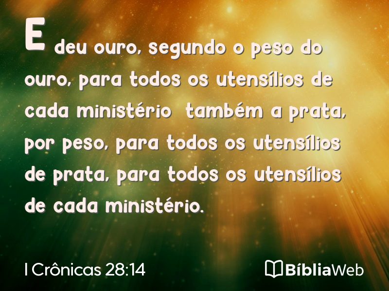 I Crônicas 28:14 em imagem para compartilhar