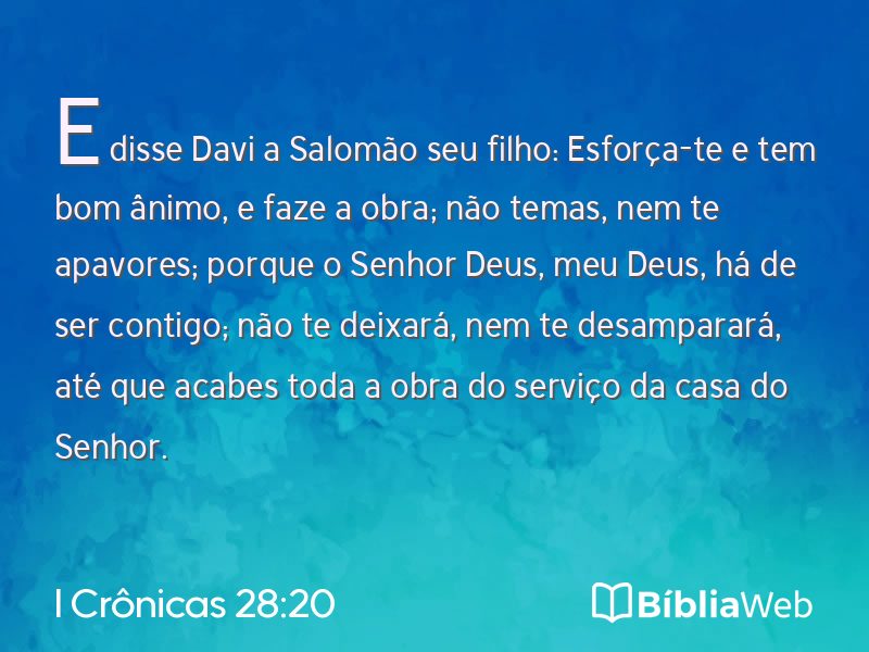 I Crônicas 28:20 em imagem para compartilhar