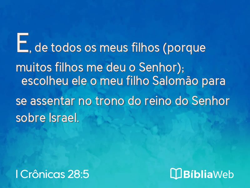 I Crônicas 28:5 em imagem para compartilhar