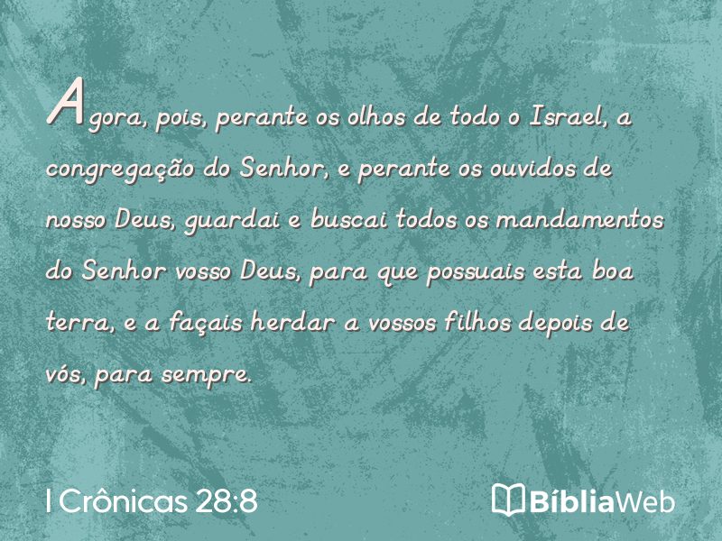 I Crônicas 28:8 em imagem para compartilhar
