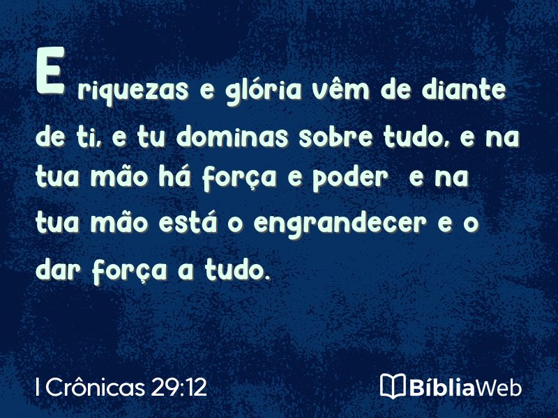I Crônicas 29:12 em imagem para compartilhar