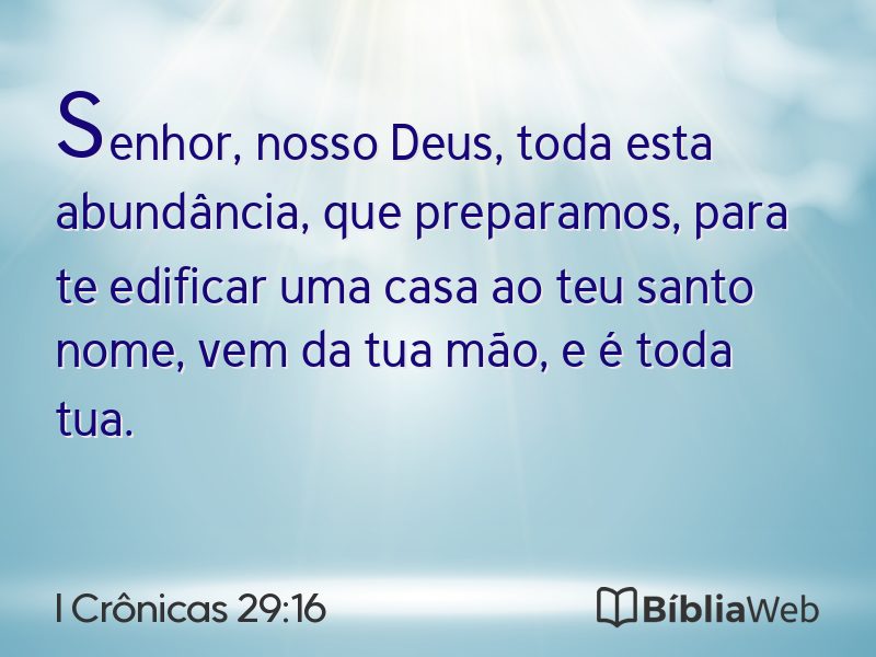 I Crônicas 29:16 em imagem para compartilhar