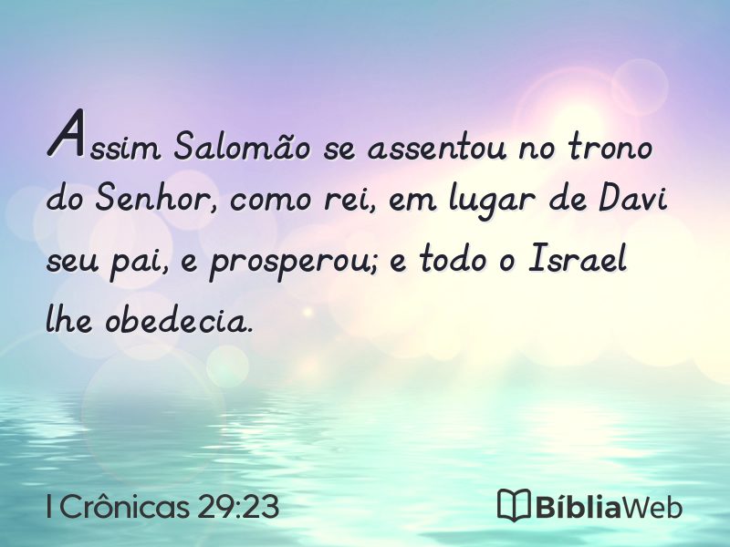 I Crônicas 29:23 em imagem para compartilhar