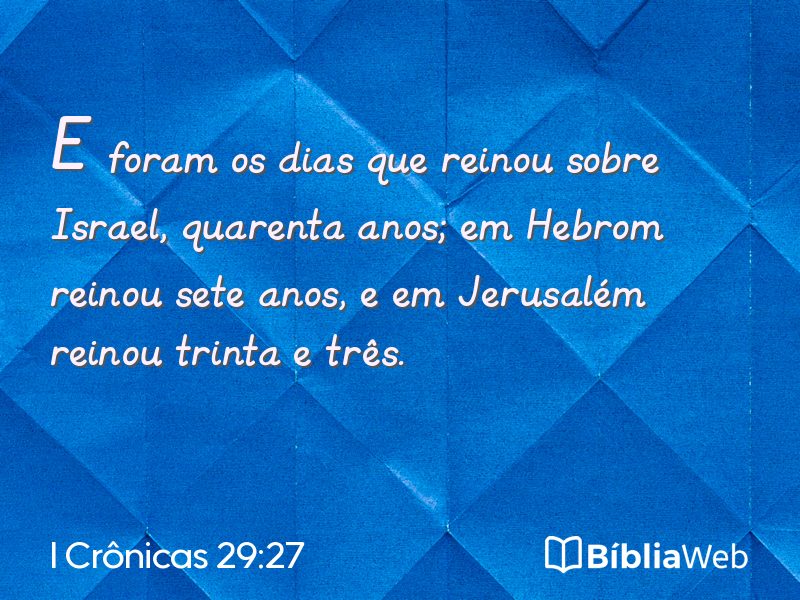 I Crônicas 29:27 em imagem para compartilhar