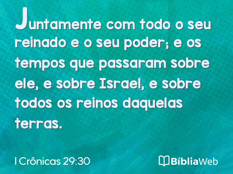 I Crônicas 29:30 em imagem para compartilhar