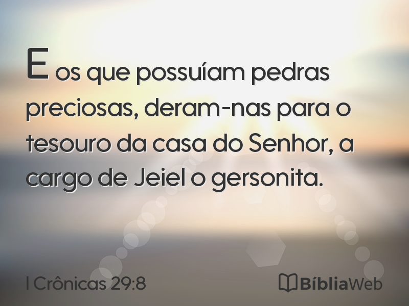 I Crônicas 29:8 em imagem para compartilhar