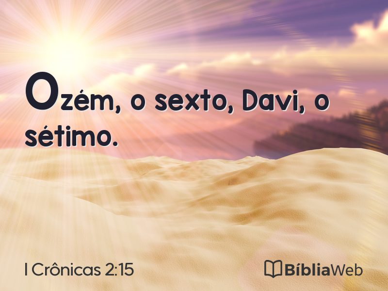 I Crônicas 2:15 em imagem para compartilhar
