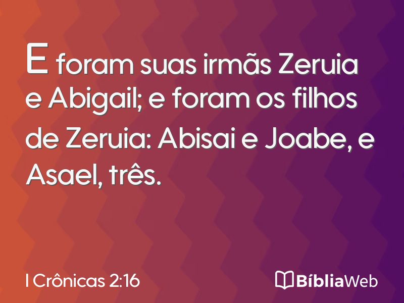 I Crônicas 2:16 em imagem para compartilhar