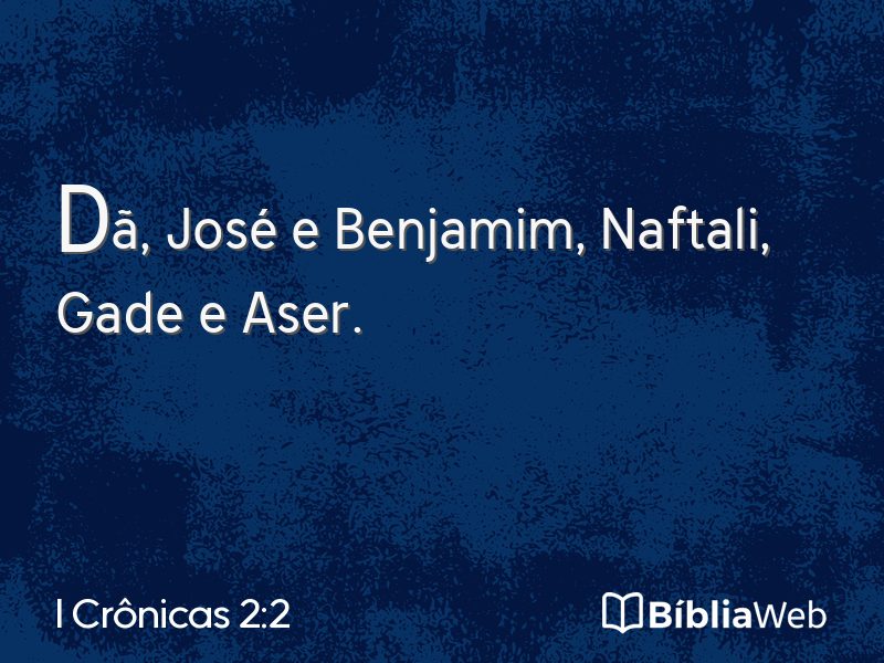 I Crônicas 2:2 em imagem para compartilhar