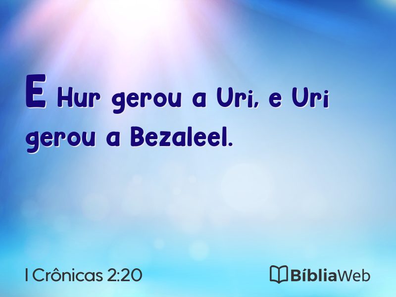 I Crônicas 2:20 em imagem para compartilhar