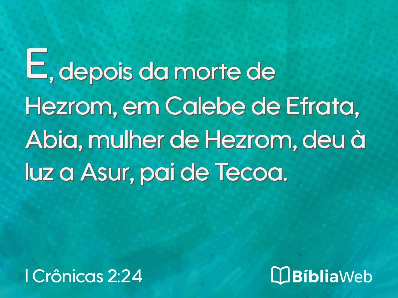 I Crônicas 2:24 em imagem para compartilhar