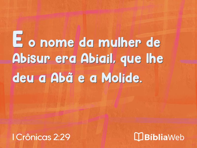 I Crônicas 2:29 em imagem para compartilhar