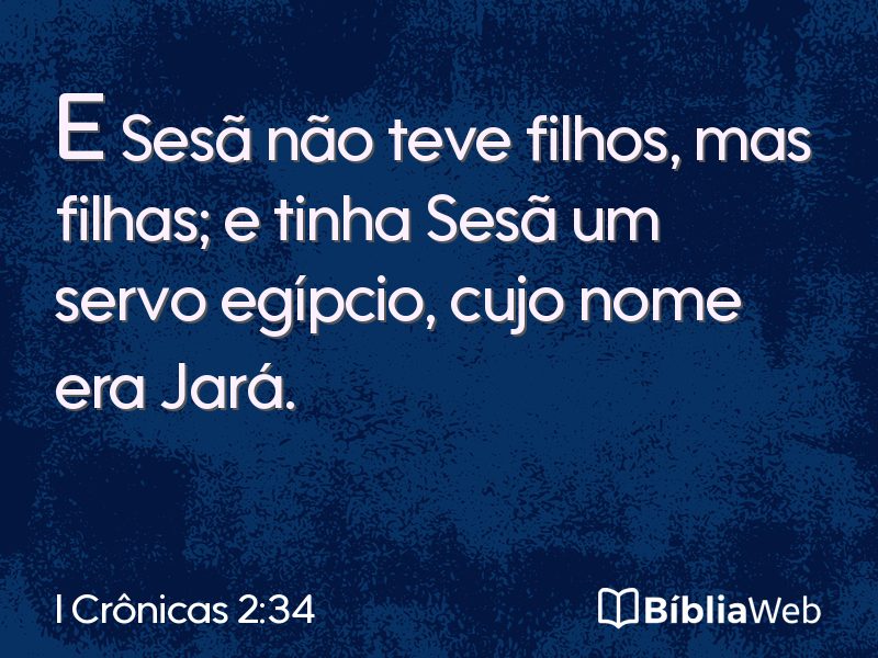 I Crônicas 2:34 em imagem para compartilhar