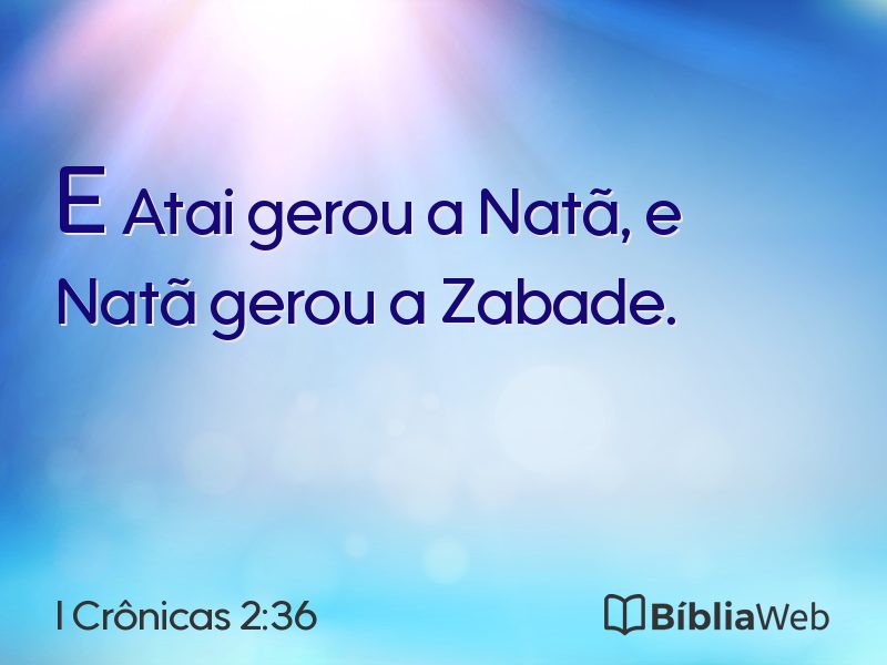 I Crônicas 2:36 em imagem para compartilhar