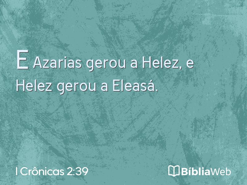 I Crônicas 2:39 em imagem para compartilhar