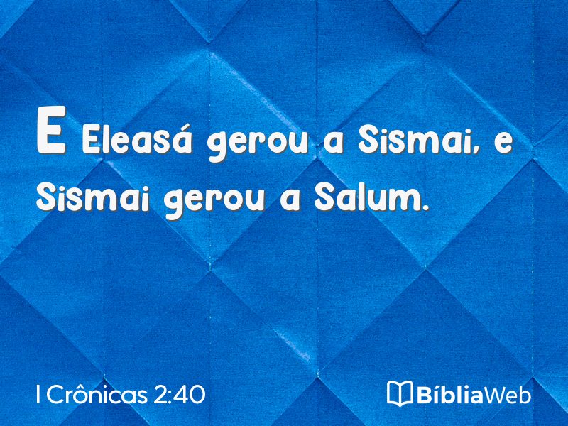 I Crônicas 2:40 em imagem para compartilhar