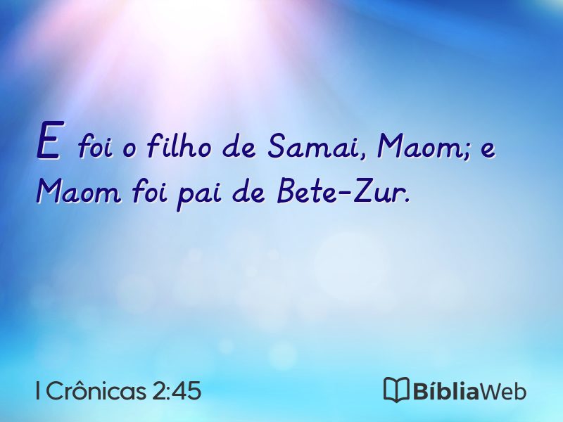 I Crônicas 2:45 em imagem para compartilhar