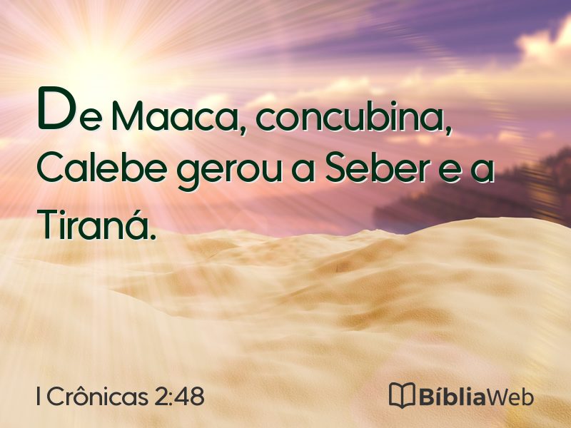 I Crônicas 2:48 em imagem para compartilhar