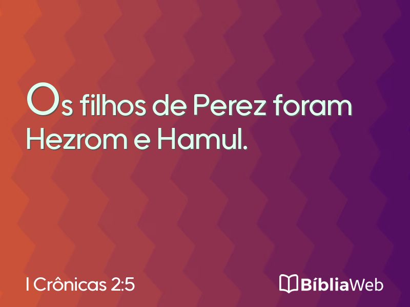 I Crônicas 2:5 em imagem para compartilhar