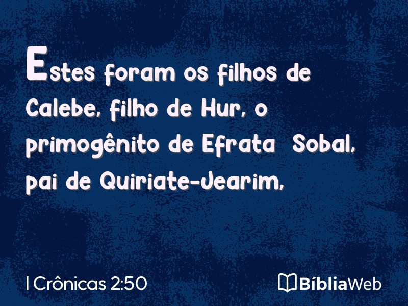 I Crônicas 2:50 em imagem para compartilhar