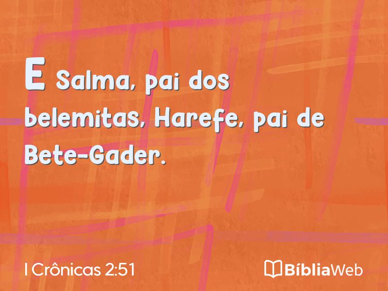 I Crônicas 2:51 em imagem para compartilhar